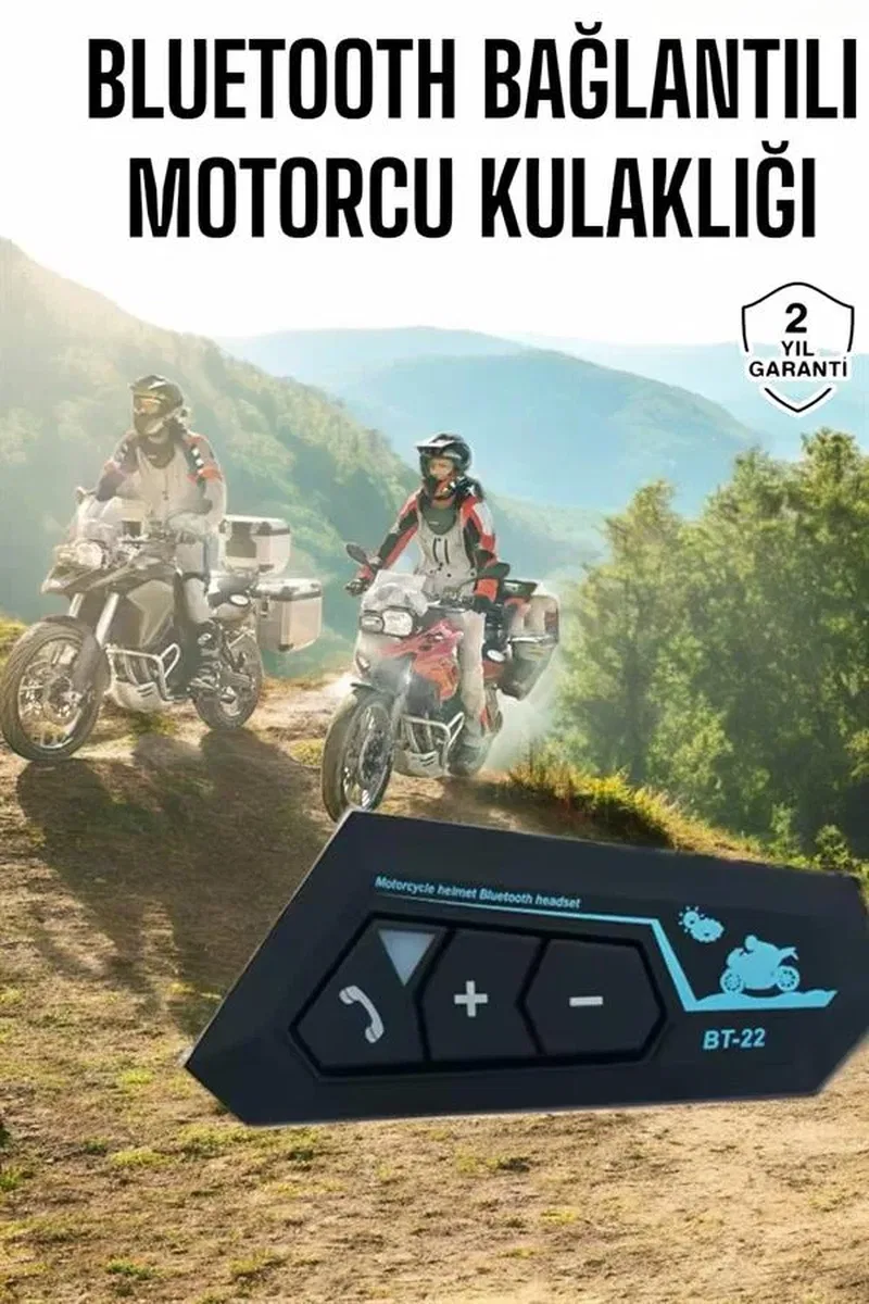 İnterkom Intercom Kask Kulaklık Bt22 Bluetooth Motosiklet Kulaklık 5. 0 Bluetooth görsel 2