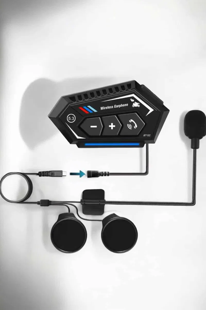İnterkom Intercom Kask Kulaklık Bt22 Bluetooth Motosiklet Kulaklık 5. 0 Bluetooth görsel 5