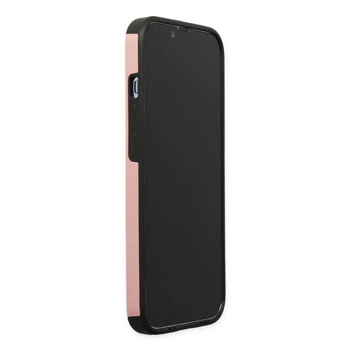 Apple İphone 13 Pro Max Kılıf Mega Standlı Silikon - Pudra görsel 6