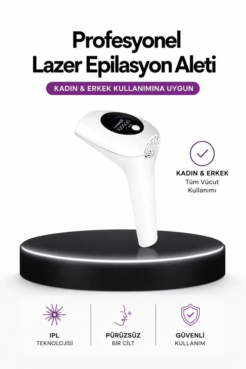 IPL Teknolojili Erkek Ve Kadın Kullanımına Uygun Lazer Epilasyon Cihaz