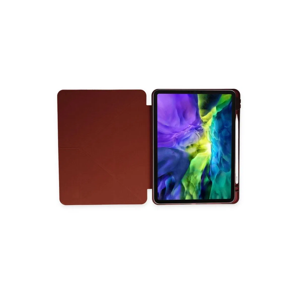 Apple İpad 10. 2 (8. nesil) Kılıf Kalemlikli Mars Tablet Kılıfı - Mürdüm görsel 5