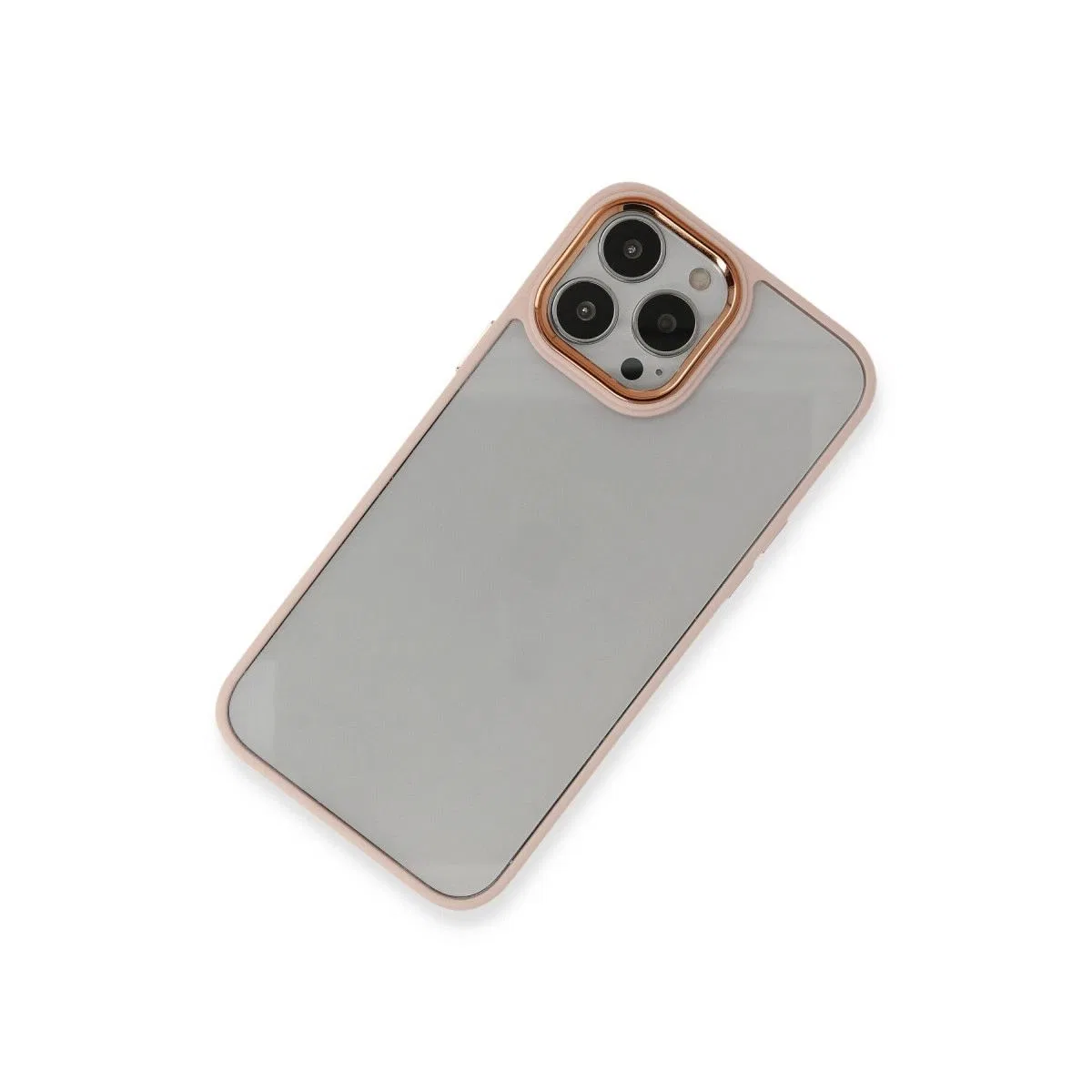 Apple İphone 14 Pro Max Kılıf Dora Kapak - Pudra görsel 3