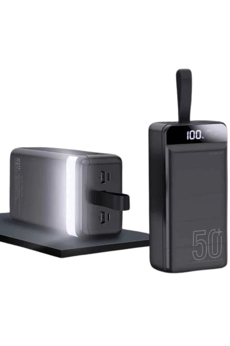 Powerbank 50. 000 Mah Dijital Göstergeli Taşınabilir 4 Portlu Hızlı Powerbank Yeni Nesil görsel 5