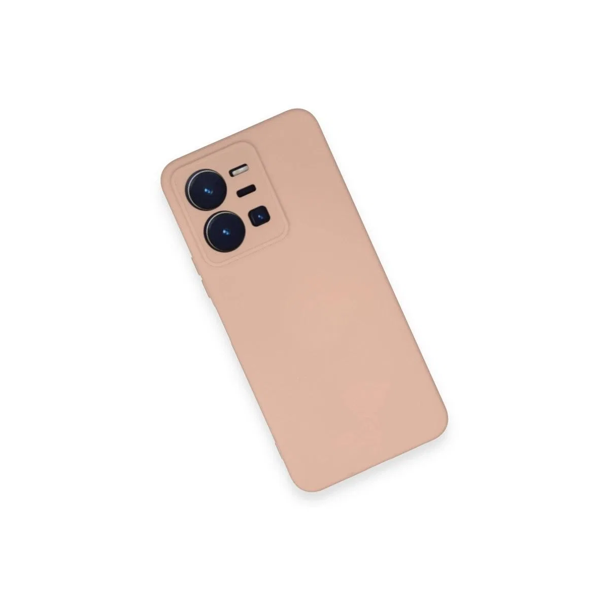 Vivo Y35 Kılıf Nano İçi Kadife Silikon - Pudra görsel 3