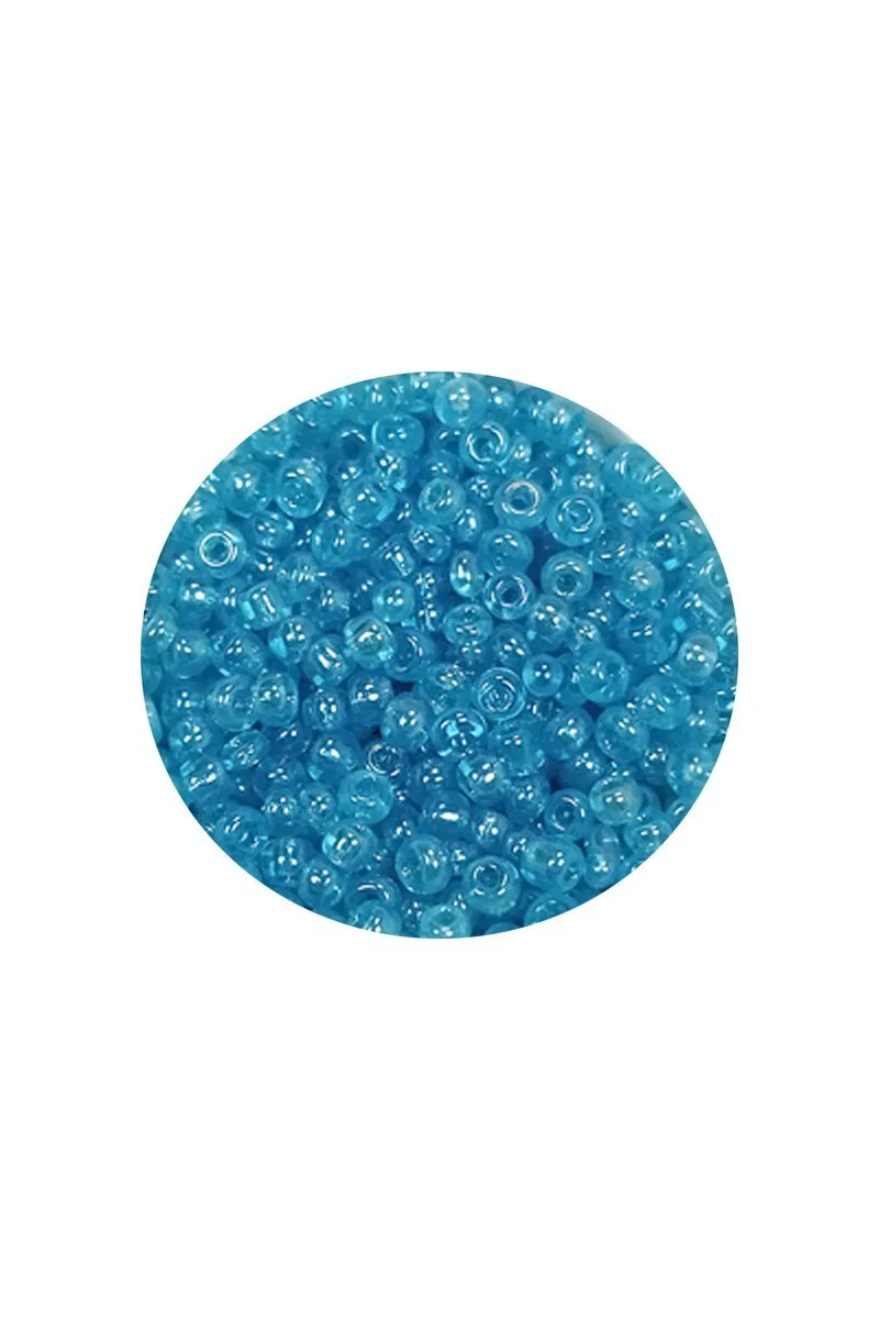 Dökme Cam Kum Boncuk (11/0) 2 mm - 60 Gram - Şeffaf Camgöbeği - BNC058 görsel 2