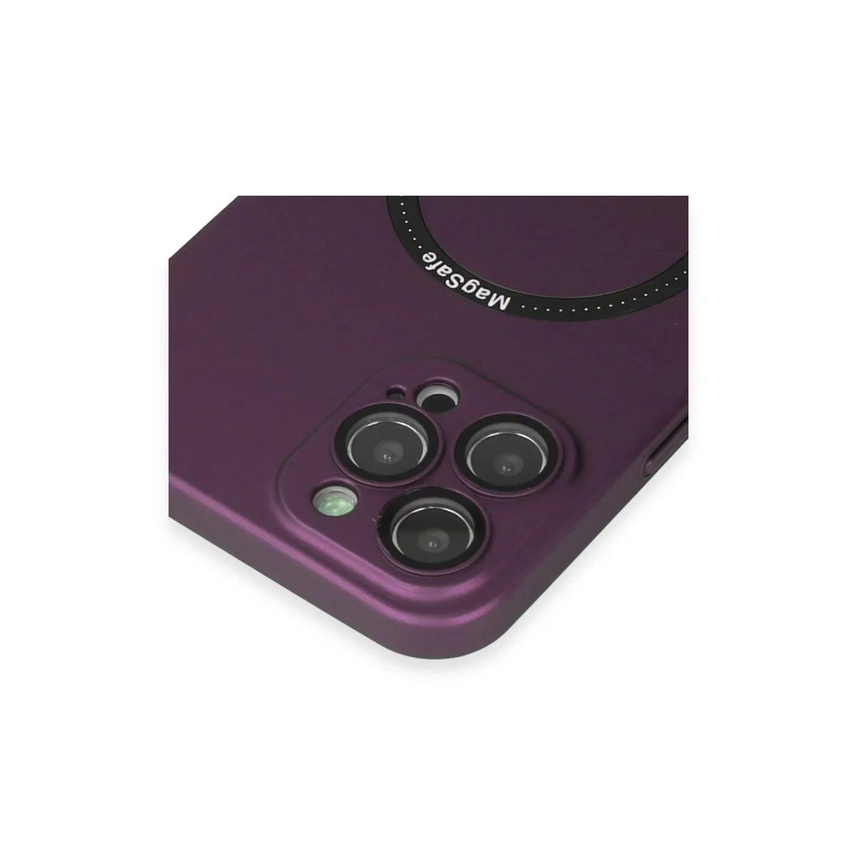 Apple İphone 12 Pro Kılıf Jack Magneticsafe Lens Silikon - Mürdüm görsel 4