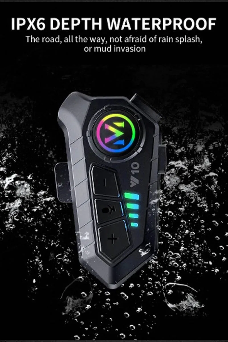 Y10 Kask Kulaklık Bluetooth Motosiklet Kulaklık 5, 3 Bluetooth Intercom Motorsiklet Kulaklık görsel 4