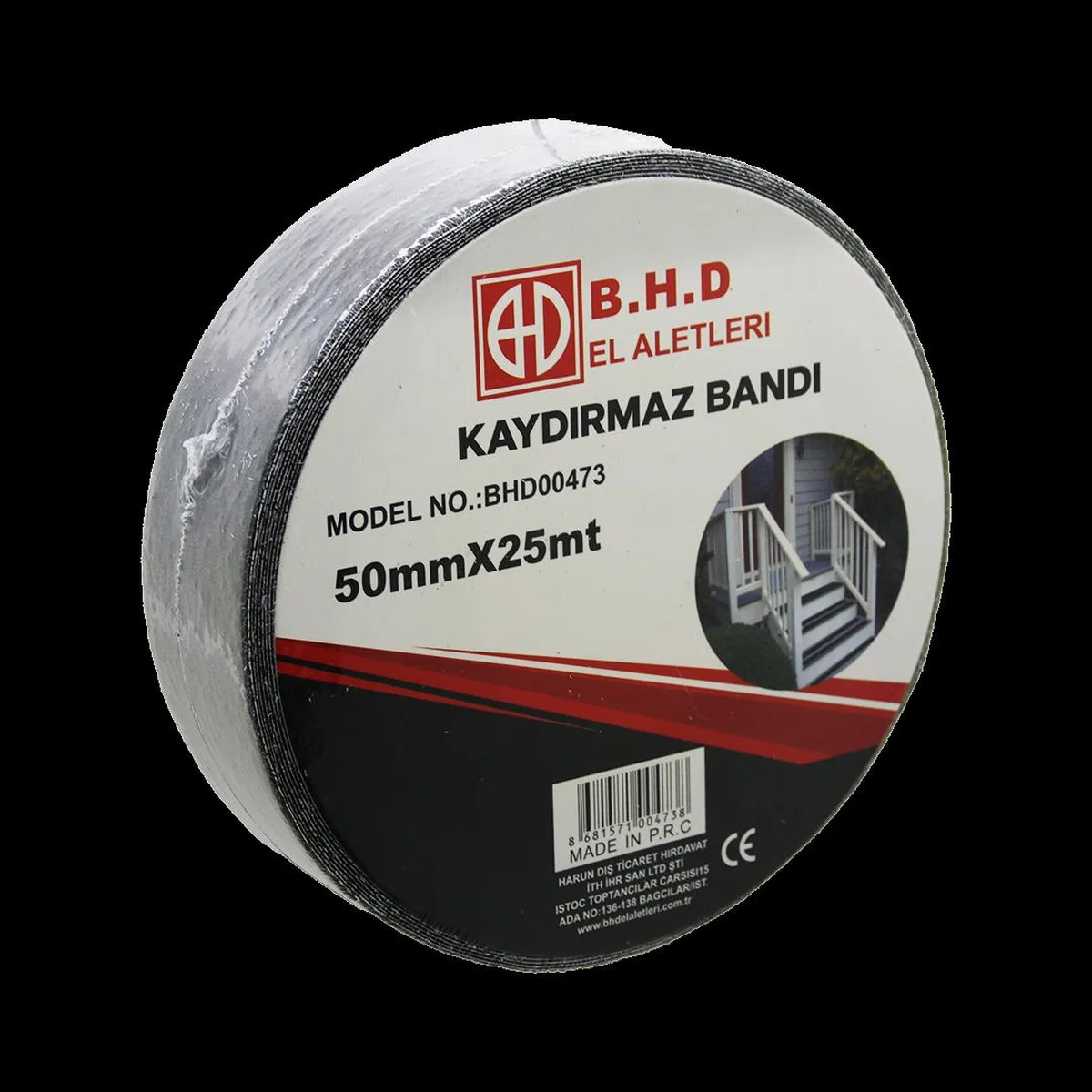 Kaydırmaz Bant 50mm x 25m Siyah görsel 2