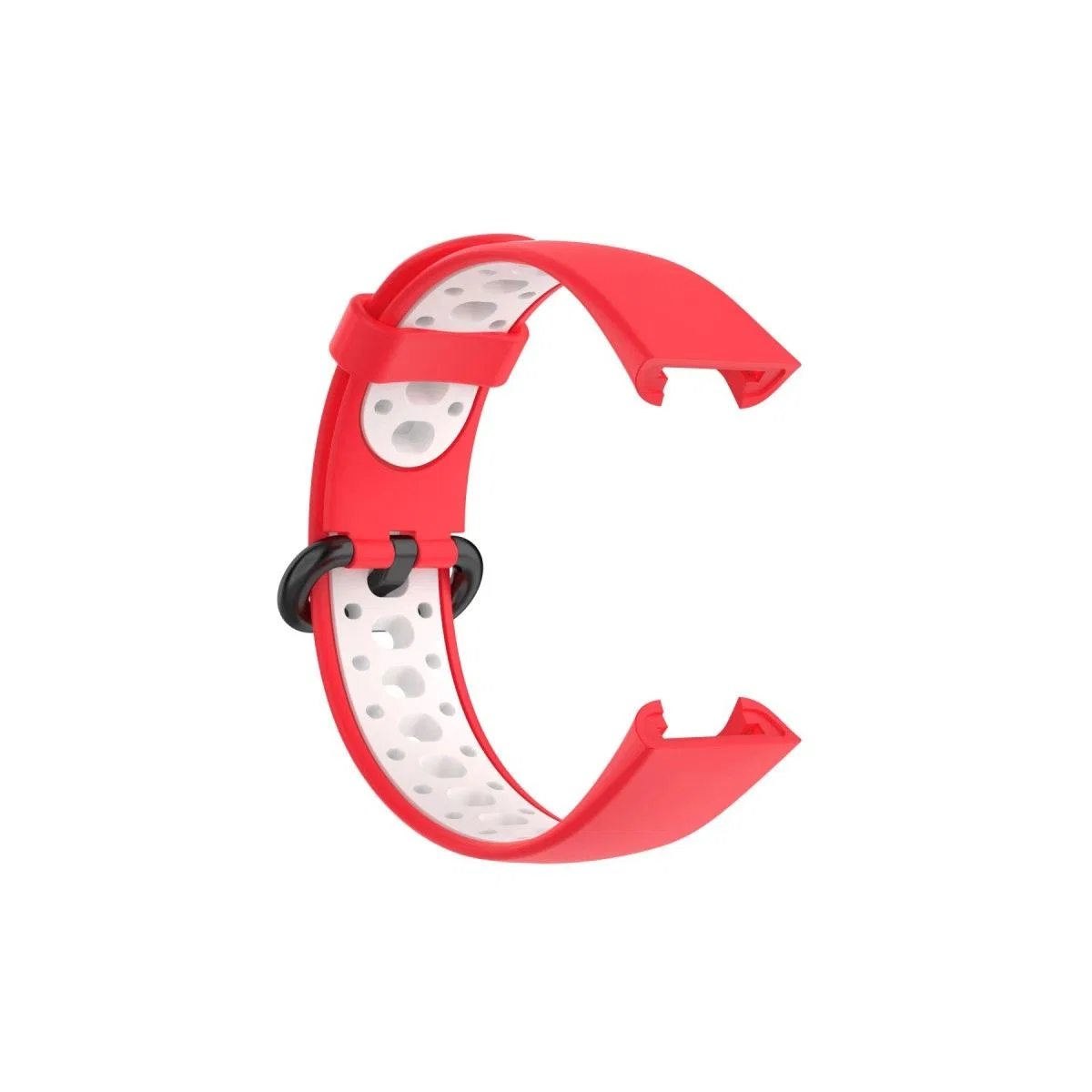 Xiaomi Redmi Watch 2 Spor Delikli Kordon - Kırmızı-beyaz görsel 4