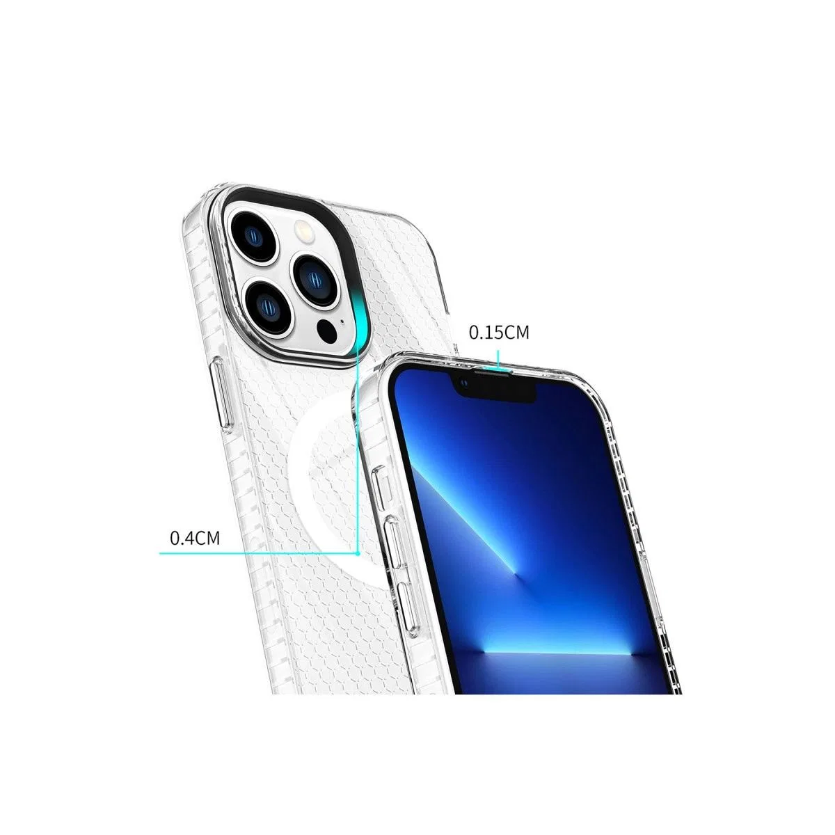 Apple İphone 13 Pro Kılıf Beta Magneticsafe Silikon - Şeffaf görsel 5