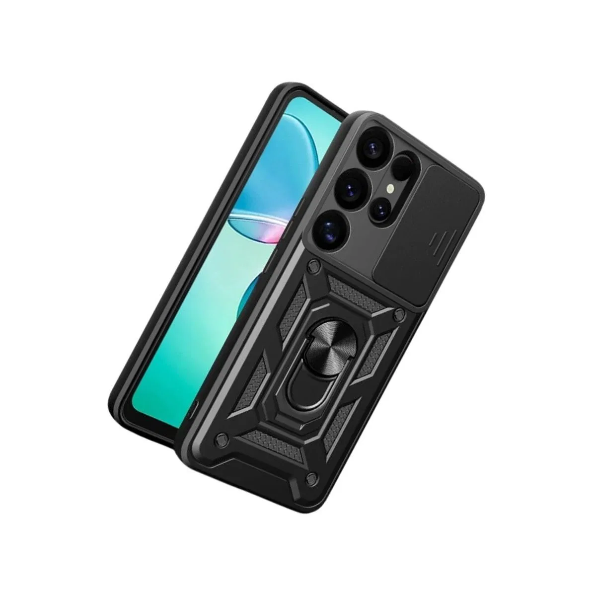 Samsung Galaxy S26 Ultra Pars Lens Yüzüklü Silikon - Siyah görsel 3