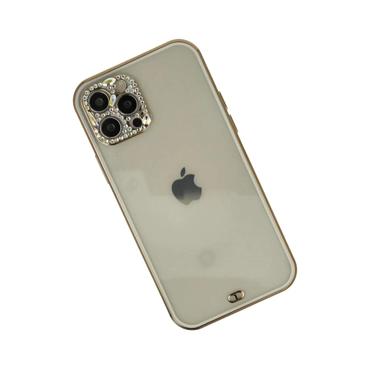 Apple İphone 12 Pro Max Kılıf Liva Taşlı Silikon - Beyaz görsel 3