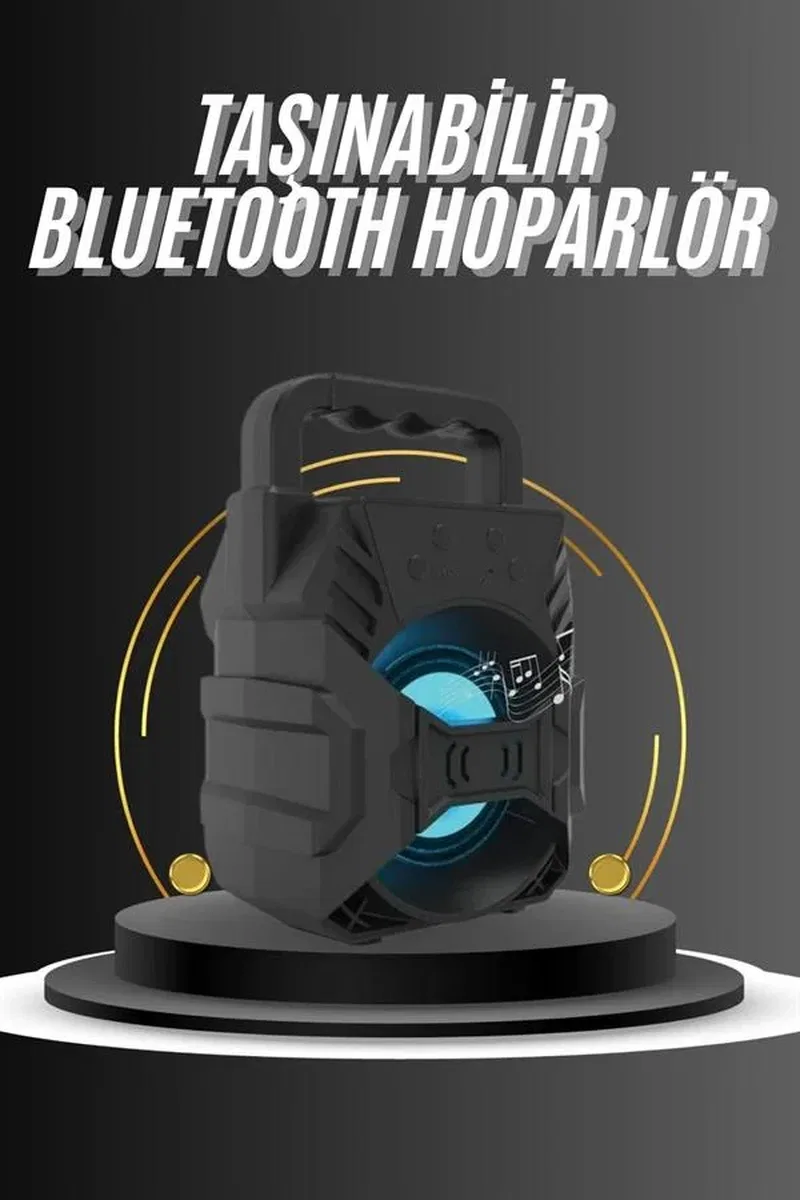 Kablosuz Bluetooth Hoparlör Ses Bombası RGB Işıklı Taşınabilir Yüksek Ses Kaliteli görsel 2