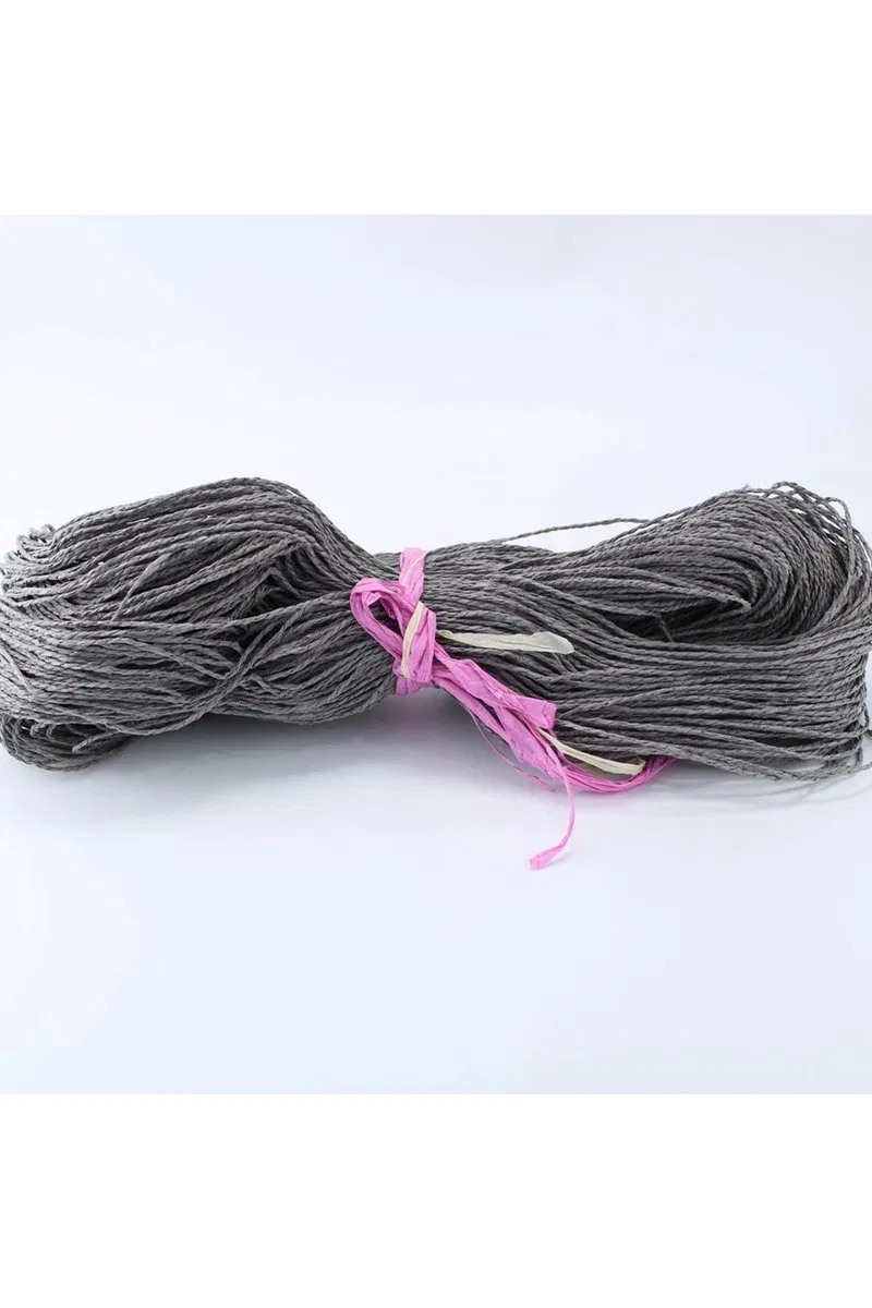Koyu Gri Renk Çile Kağıt İp Çanta Ipi Supla Ipi No: 53 - (550-600 gr)