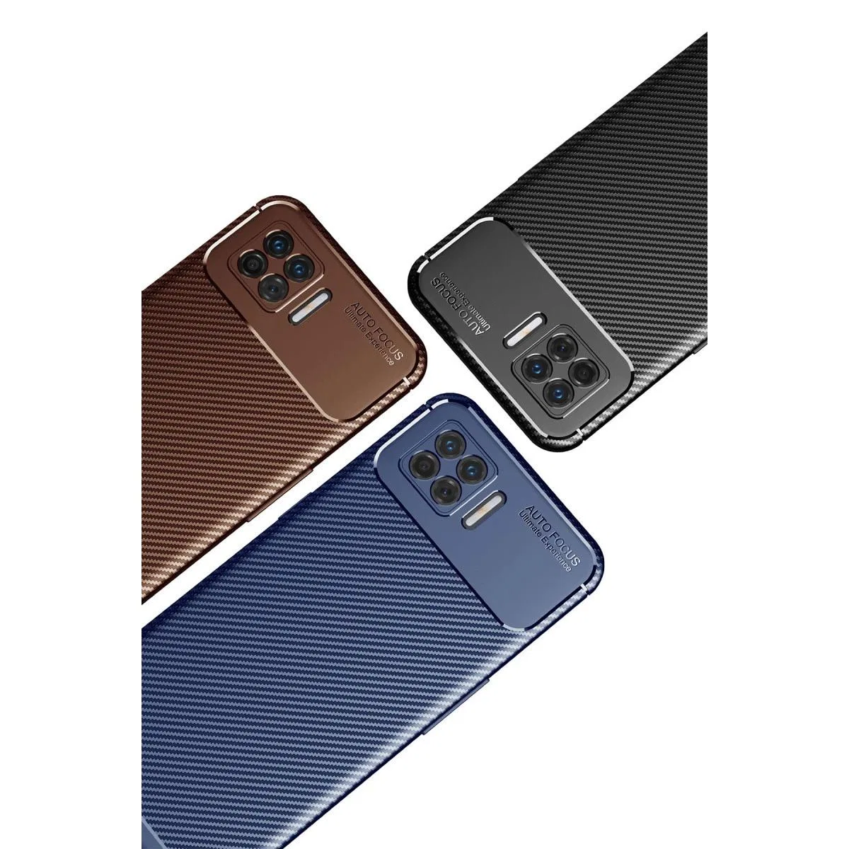 Oppo A73 Kılıf Auto Focus Karbon Kapak - Lacivert görsel 3