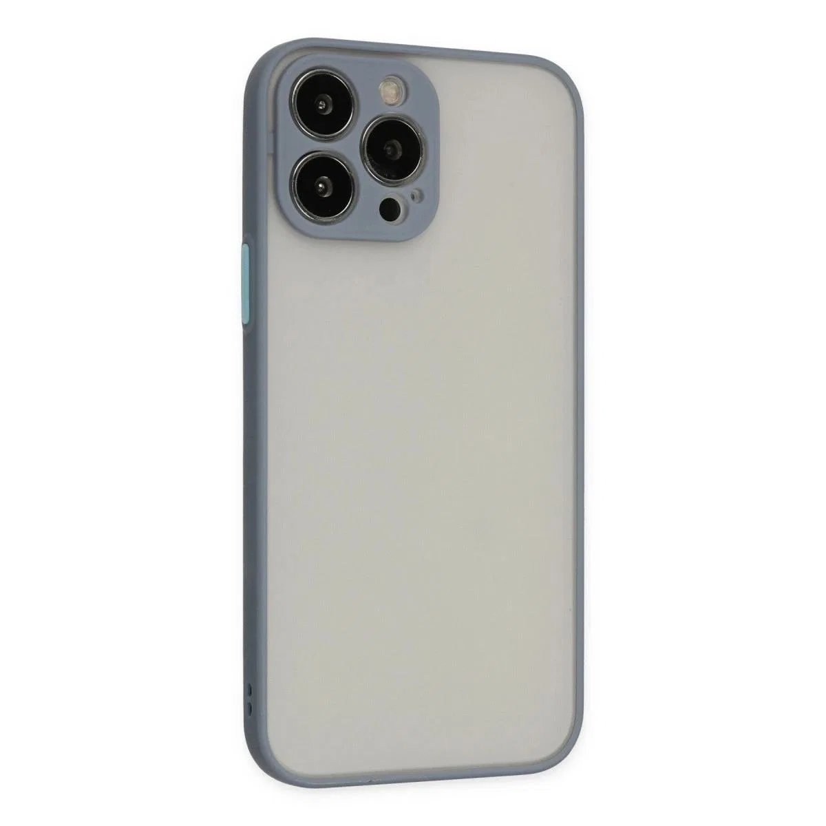 Apple İphone 14 Pro Max Kılıf Montreal Silikon Kapak - Gri görsel 2
