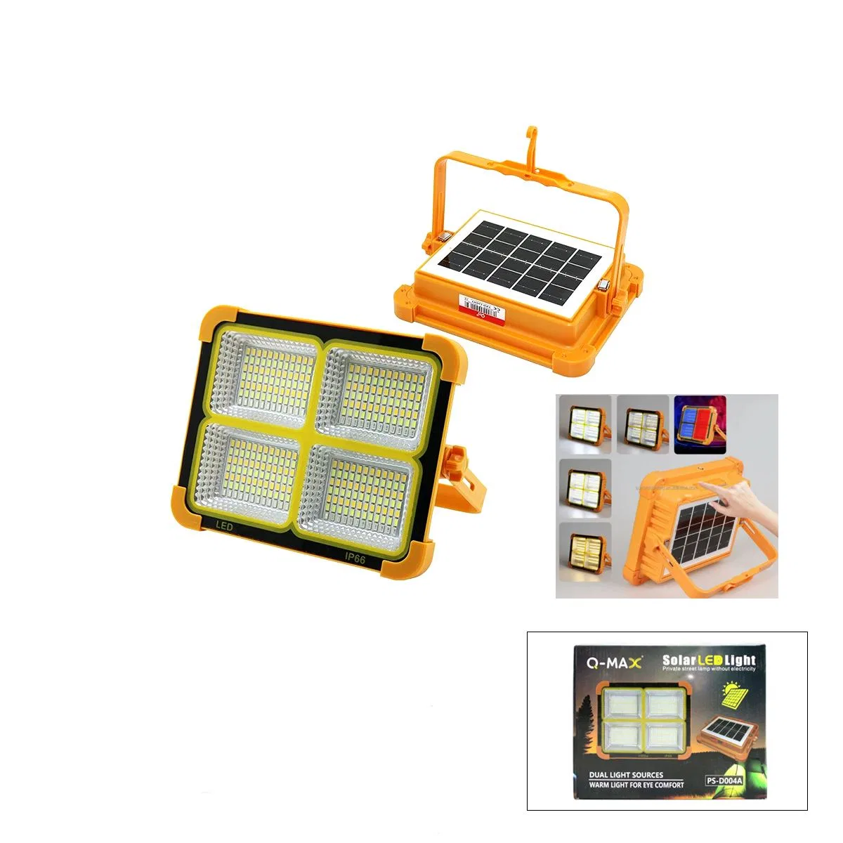 Güneş Enerjili LED Projektör IP66 336 LED 12000mAh Powerbank görsel 2