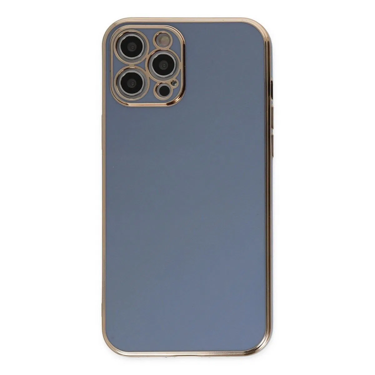 Apple İphone 12 Pro Max Kılıf Volet Silikon - Mavi görsel 2