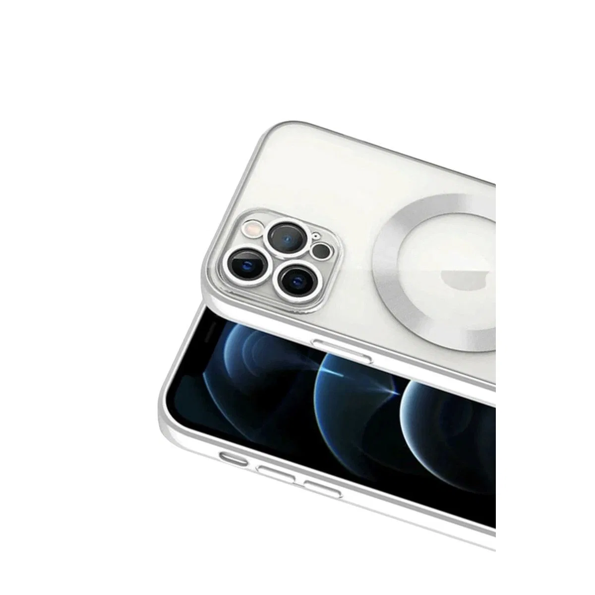 Apple İphone 13 Pro Kılıf Kross Magneticsafe Kapak - Gümüş görsel 2