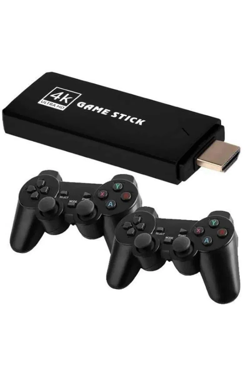 2 Kollu Kablosuz 2. 4G Retro Oyunlar 4k Game Stick 3500 Oyun Atari görsel 2