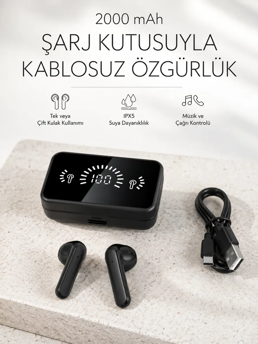 Bluetooth 5. 1 Destekli bluetooth kulaklık – ANC ve Stereo Sesli