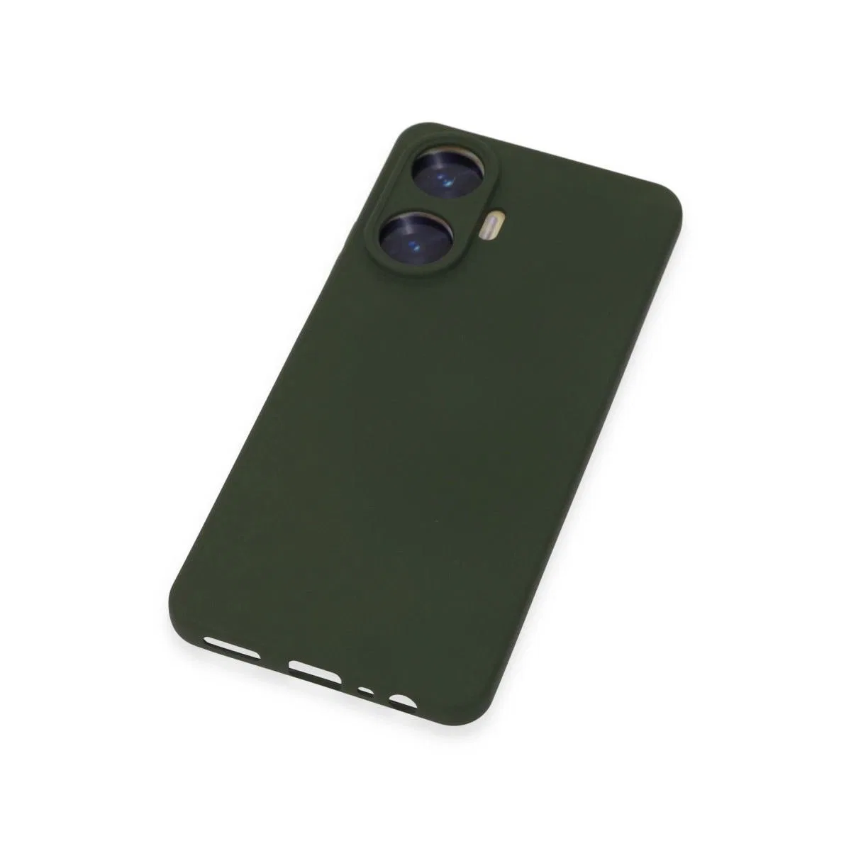 Realme C55 Kılıf Nano İçi Kadife Silikon - Koyu Yeşil görsel 3