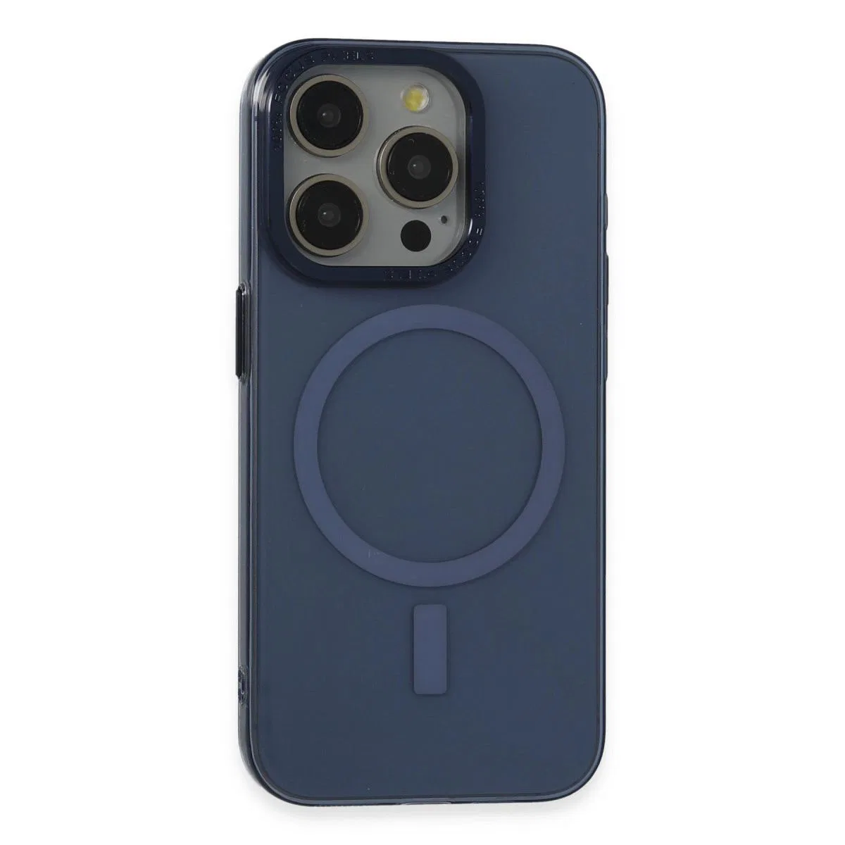 Apple İphone 15 Pro Max Kılıf Anka Pc Magneticsafe Sert Metal Kapak - Lacivert görsel 2