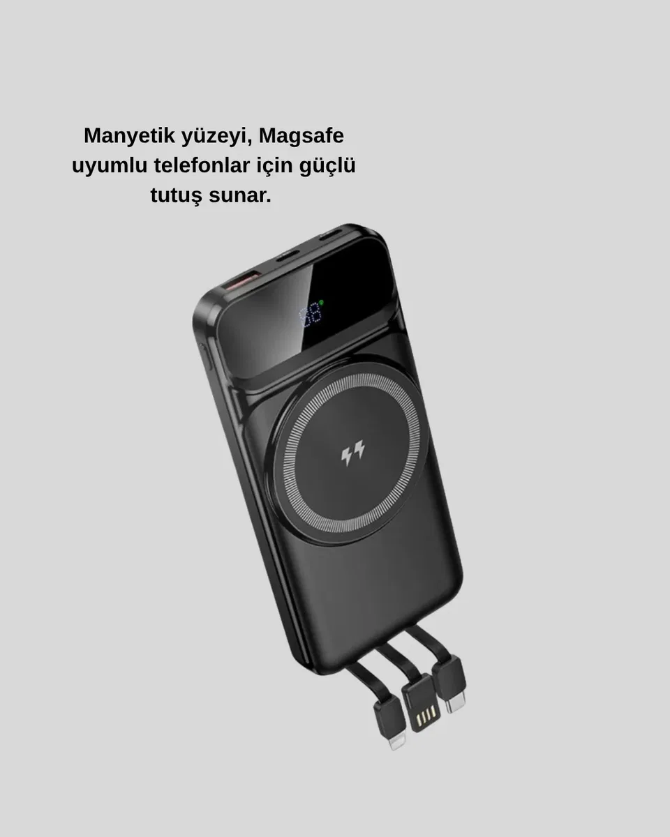 Kablosuz 10000 mAh Powerbank görsel 3