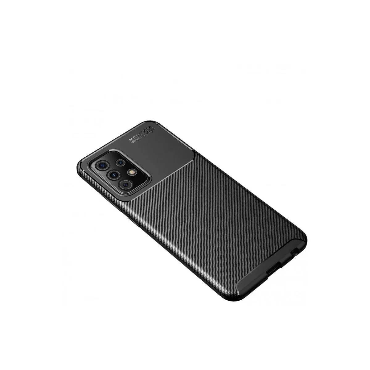 Samsung Galaxy A72 Kılıf Auto Focus Karbon Kapak - Siyah görsel 2