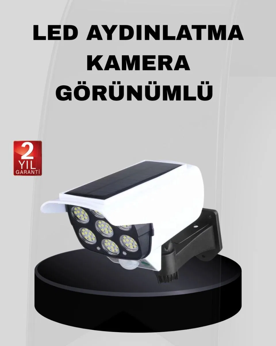 Solar Bahçe Aydınlatması Su Geçirmez Ip66 Pır Sensörlü Uzun Çalışma Süreli
