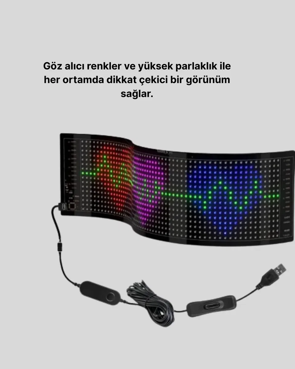 Gece Kullanıma Uygun Pixel RGB LED Panel Estetik Atmosfer Işığı görsel 3