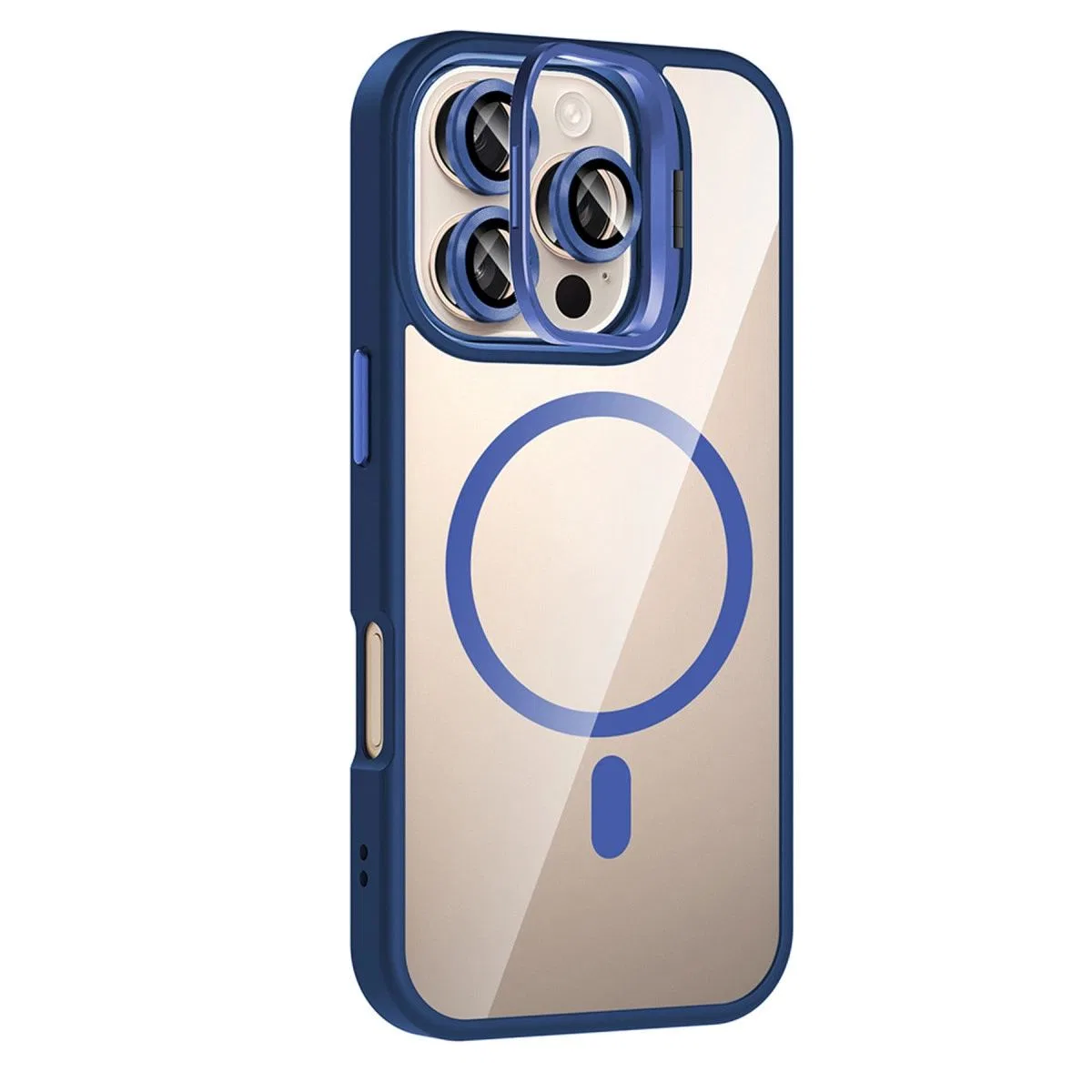 Joko Apple İphone 16 Pro Max Remim Lensli Magsafe Standlı Kapak - Lacivert görsel 2