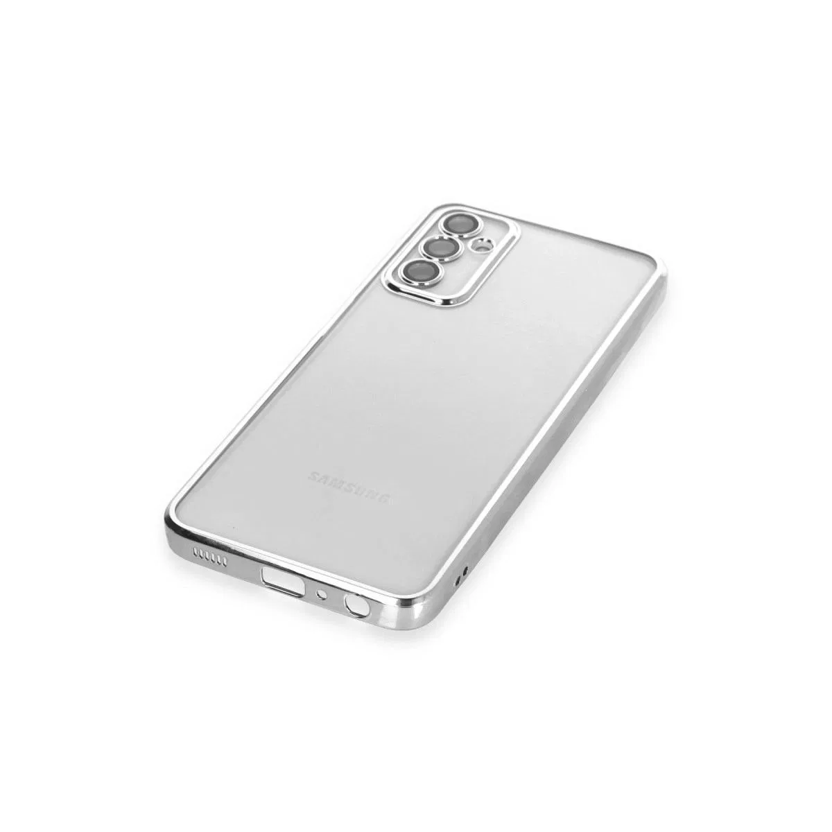 Samsung Galaxy M23 Kılıf Razer Lensli Silikon - Gümüş görsel 4