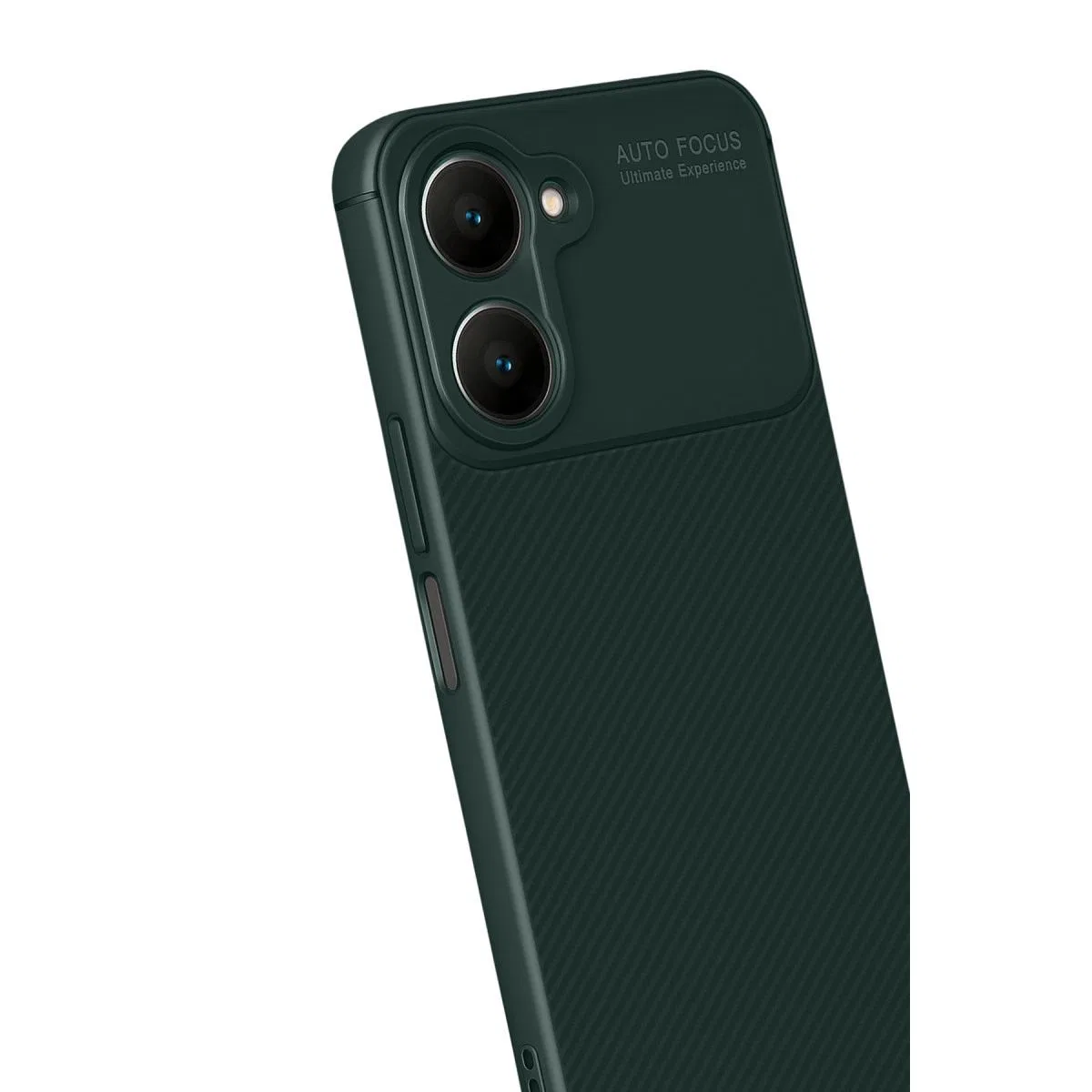 Vivo Y18 Kılıf Auto Focus Karbon Kapak - Koyu Yeşil görsel 3
