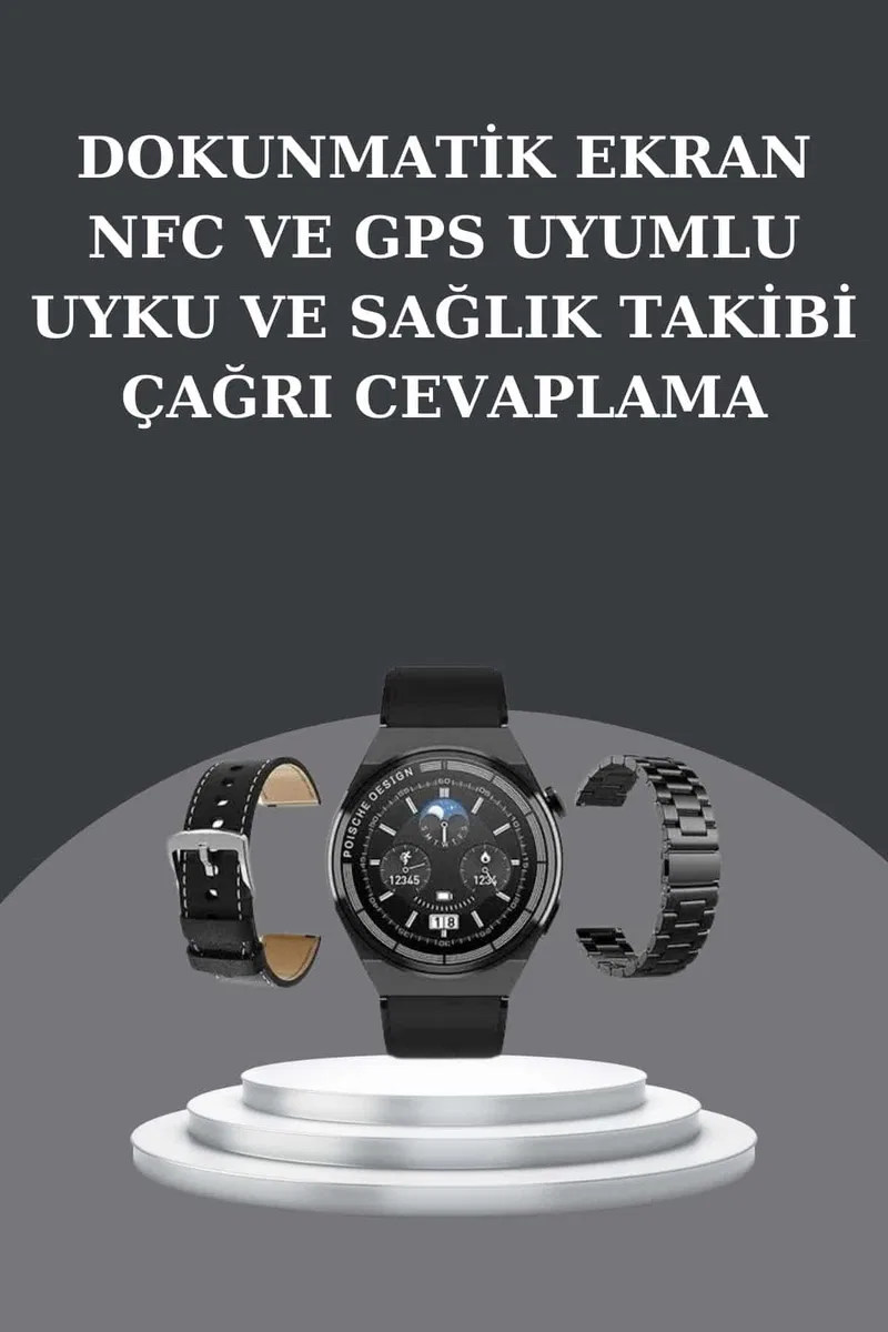 Yeni Nesil Akıllı Saat Ve Bluetooth Kulaklık Titreşim Bildirimleri Uyku Takibi görsel 3