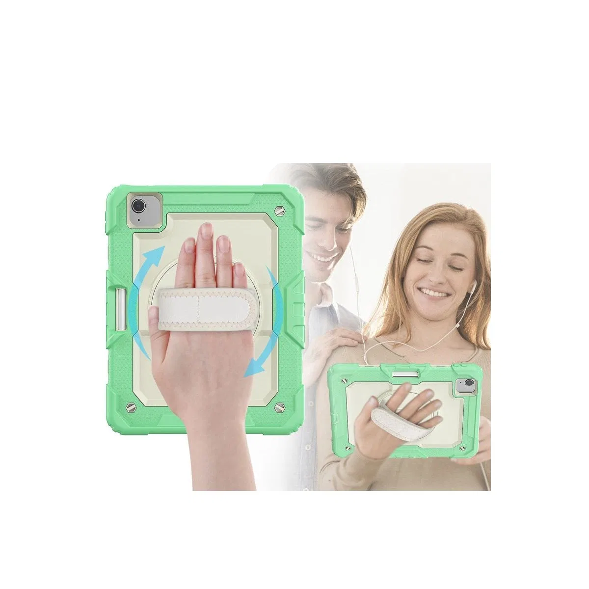 Apple İpad Pro 11 (2020) Kılıf Strap New Tablet Kapak - Yeşil görsel 2