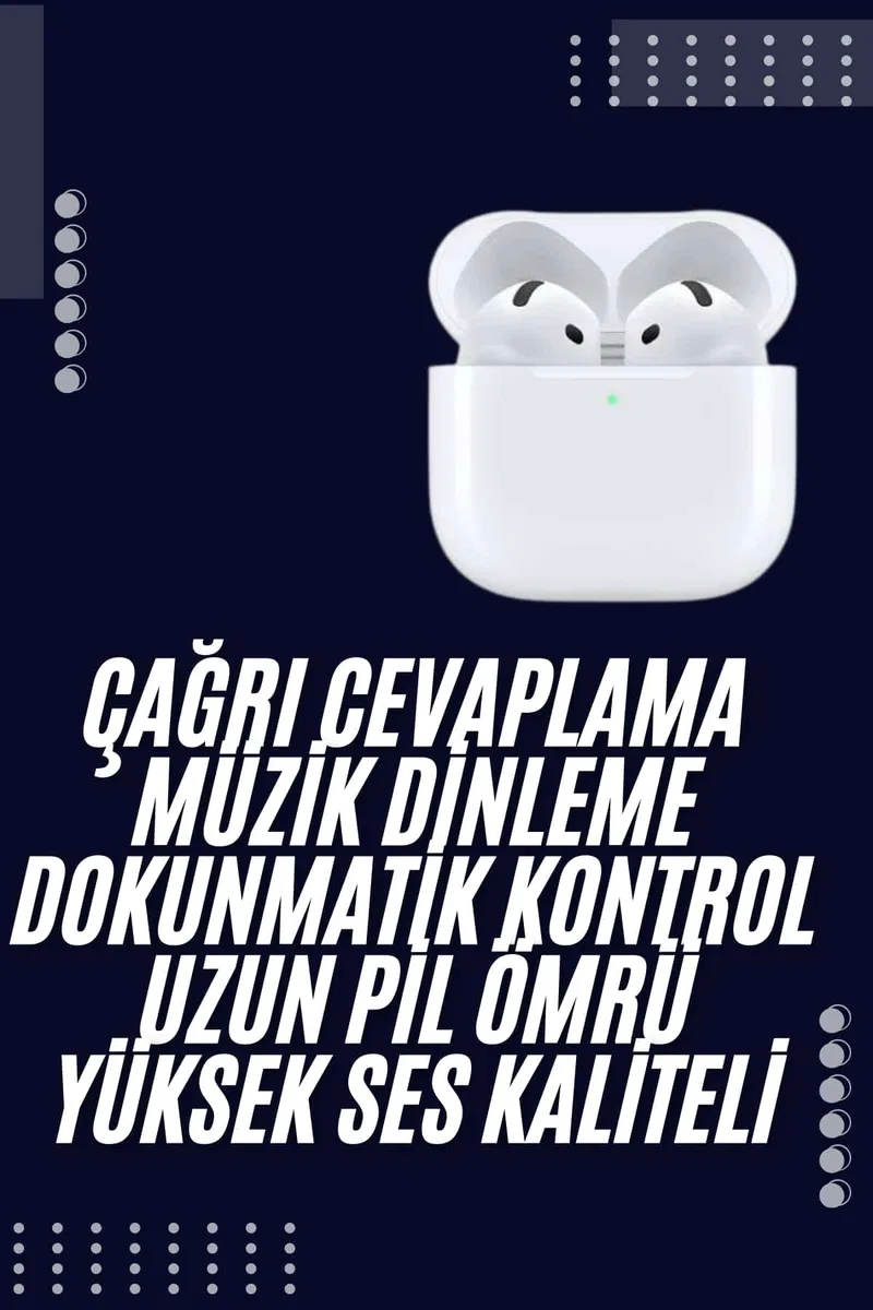 Bluetooth Kulaklık Beyaz Çağrı Cevaplama Dokunmatik Kontrol Kablosuz Yeni Nesil görsel 2
