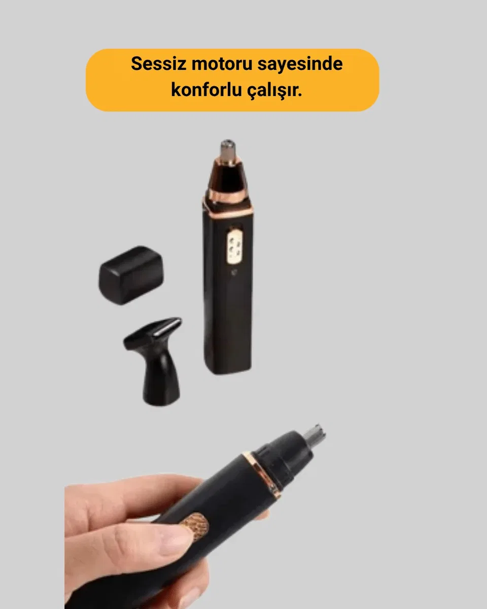 Şarjlı burun ve kulak kılı temizleme cihazı görsel 2