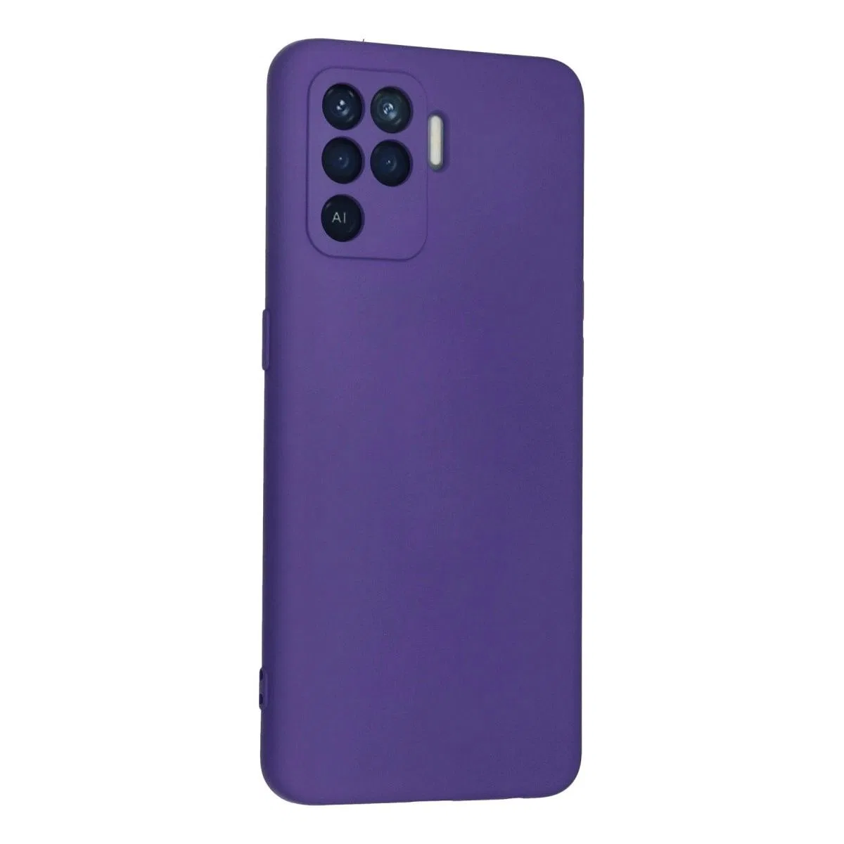 Oppo Reno 5 Lite Kılıf Nano İçi Kadife Silikon - Mor görsel 2