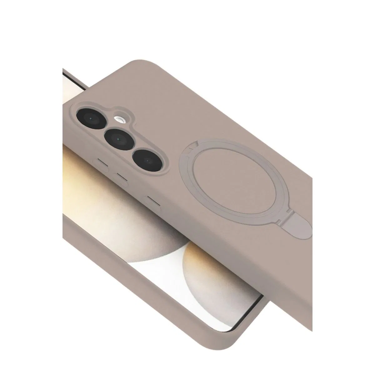 Samsung Galaxy A25 5g Regal Magsafe Standlı Kapak - Çöl Titanyum görsel 4