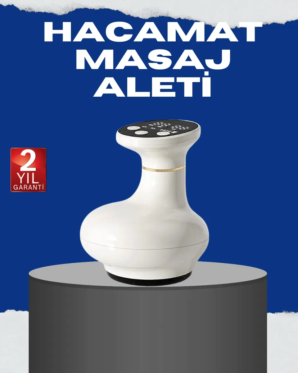USB Şarjlı 3 Fonksiyonlu Masaj Aleti Kupa Terapisi ve Gua Sha