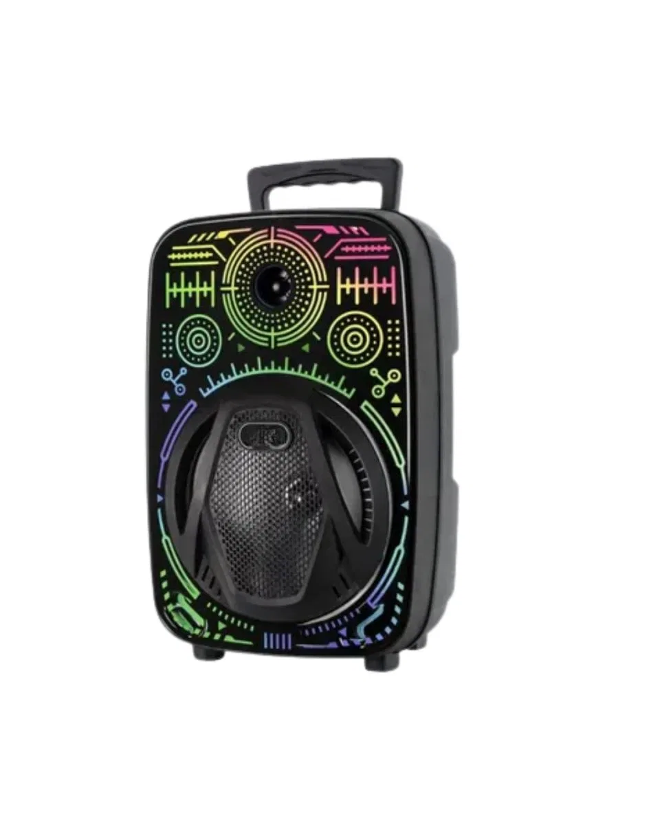 Taşınabilir Bluetooth Speaker Mikrofonlu Rgb Işıklı Karaoke Ses Sistemi görsel 5