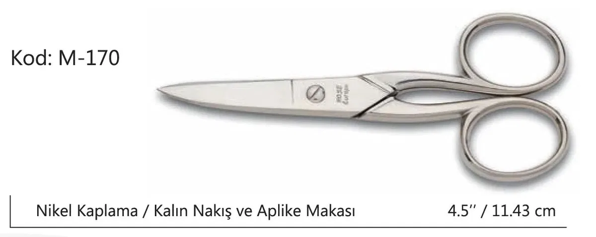 Europe Kalın Nakış Makası Süper Kalite No: 4. 5 11, 43 Cm