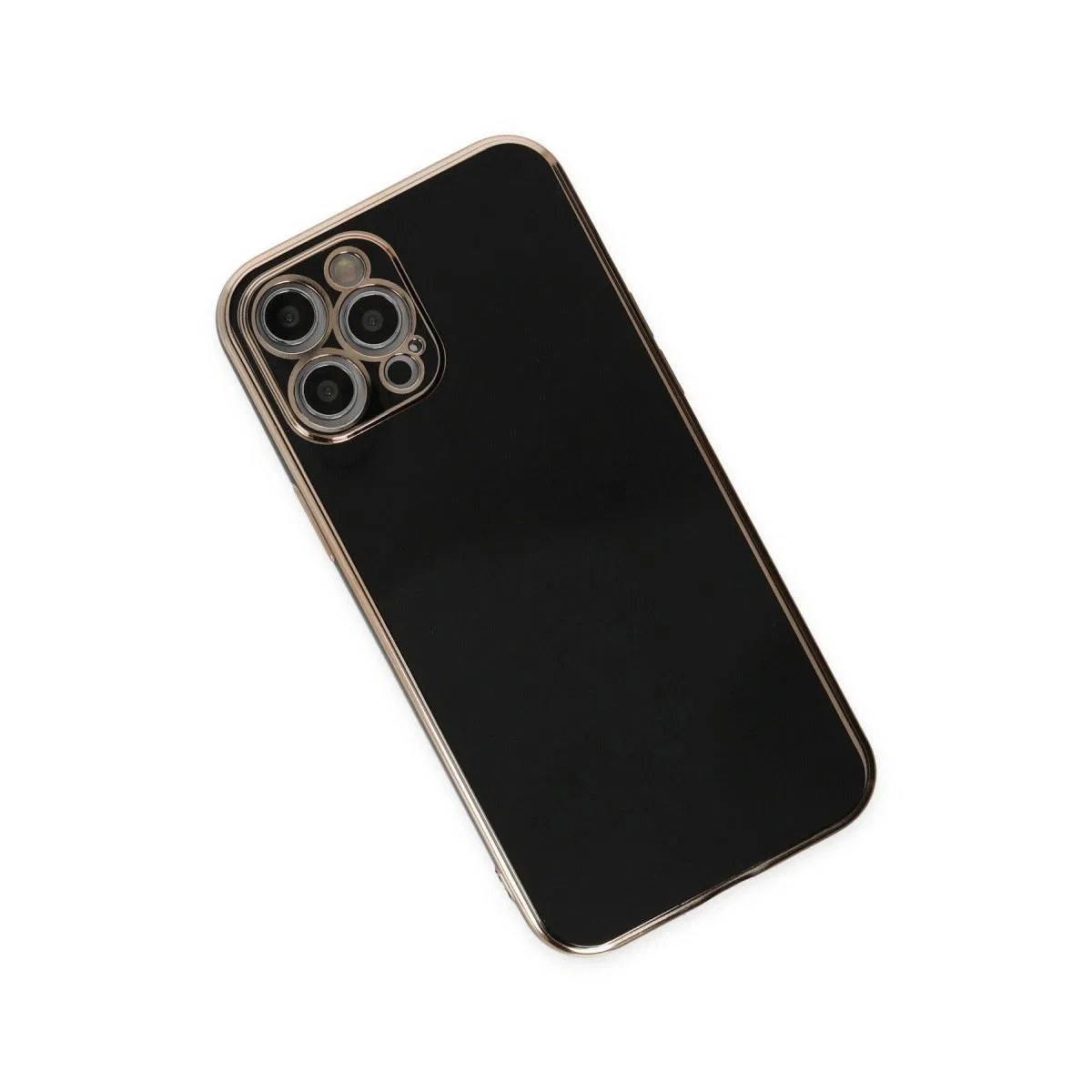 Apple İphone 12 Pro Max Kılıf Volet Silikon - Siyah görsel 3