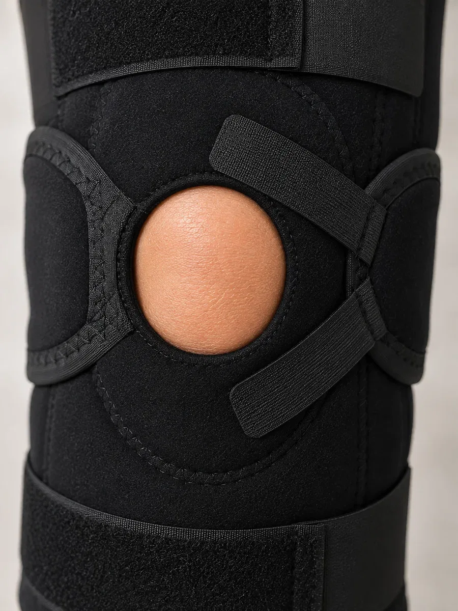 Ligament Destekli Dizlik Ayarlanabilir Cırtlı Açık Patella Diz Destekliği görsel 3