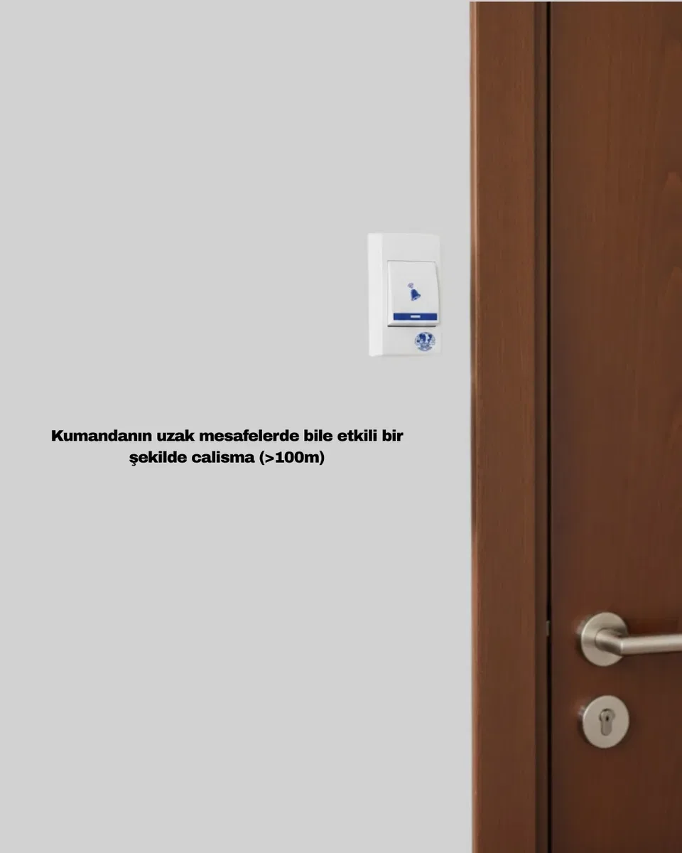 Wireless Kapı Zili Pratik ve Zahmetsiz Günlük Kullanım görsel 2