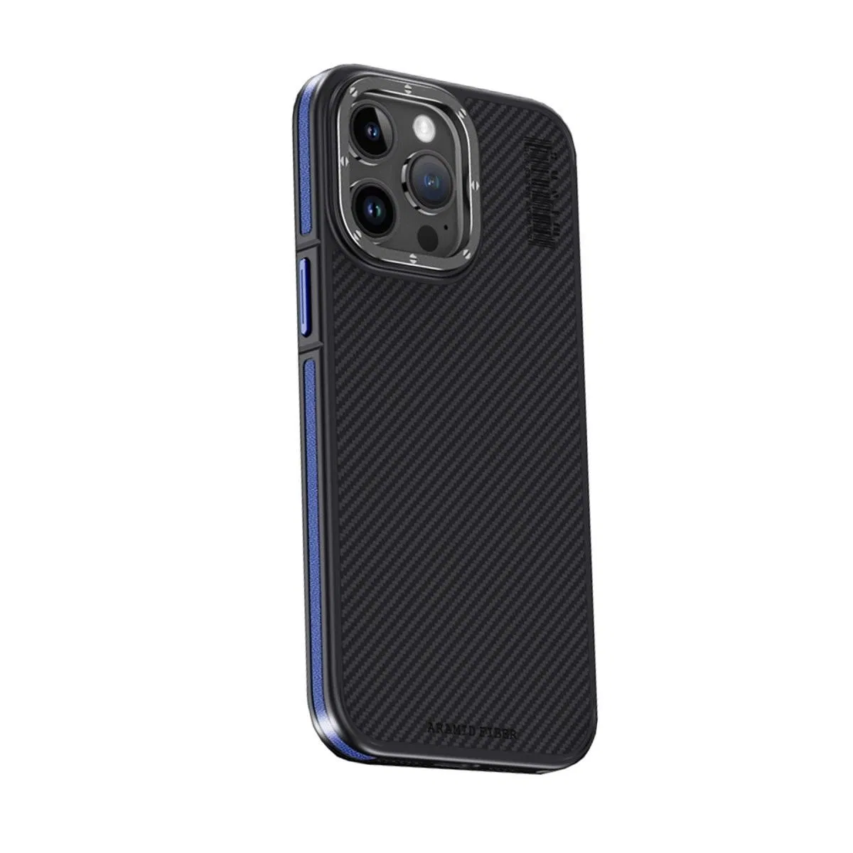 Joko Apple İphone 15 Pro Kılıf Aramid 600d Kevlar Karbon Fiber Magsafe Kapak - Lacivert