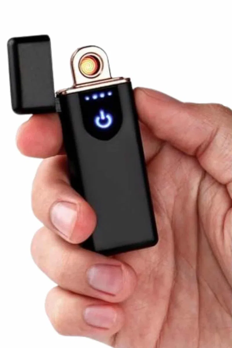 USB Şarjlı Alevsiz Çakmak Elektronik Çakmak Kamp Çakmağı görsel 2