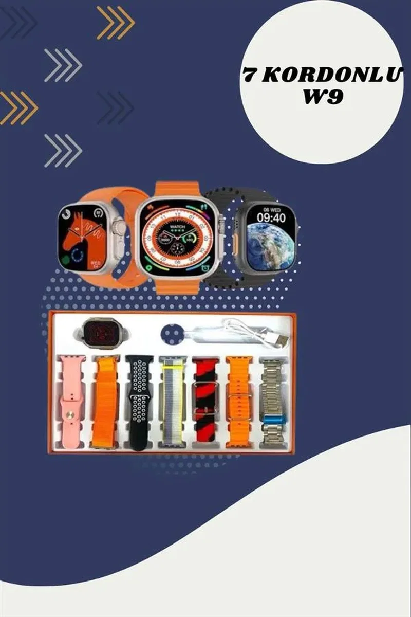 Powerbank Kulaklık ve 7 Kordonlu Akıllı Saat Çoklu Şarj Girişi Bluetooth Bağlantılı görsel 5