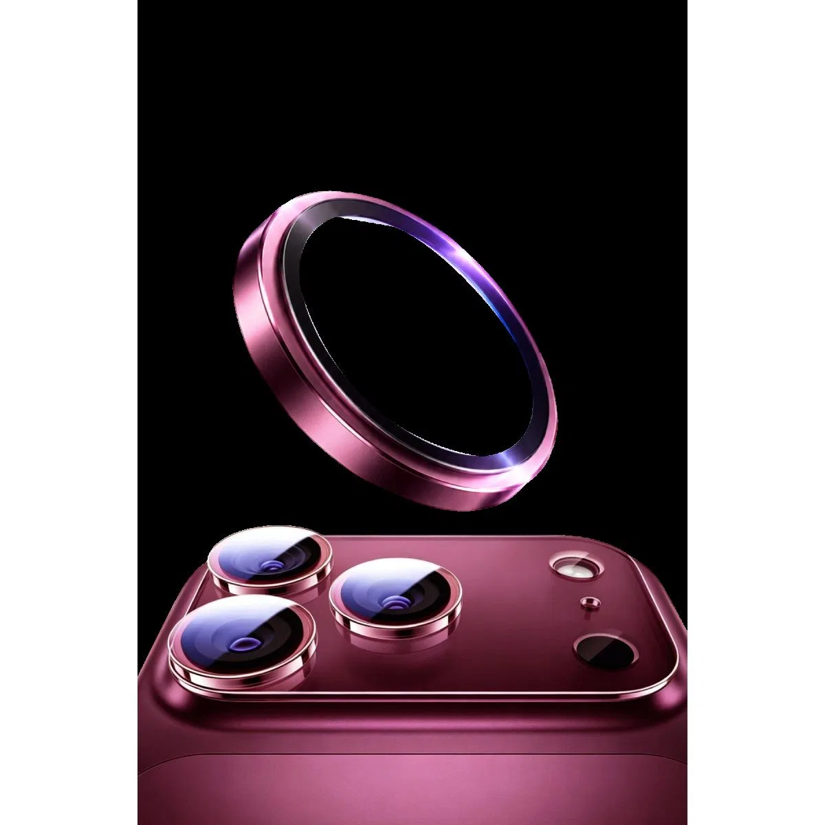 Apple İphone 18 Pro Max Bilvis Titan Kamera Lens - Bordo görsel 2